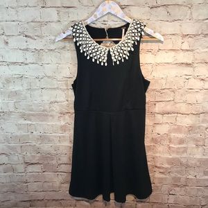 Free People Open Back Black Mini Dress